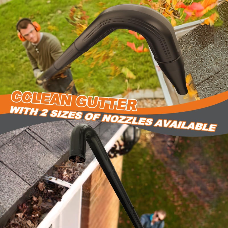 Sealegend 5-Piece Gutter Cleaning Kit Leaf Vacuum Attachment 2-1/2-inch Wet/Dry Shop Vac Accessories for Cleaning Gutter from The Ground Gutter Cleaning Tools with 3Pcs Extension Wands  Black - Image 3